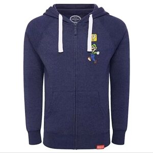 Nintendo official NYC Mushroom Kingdom collection Luigi zip-up Hoodie XL